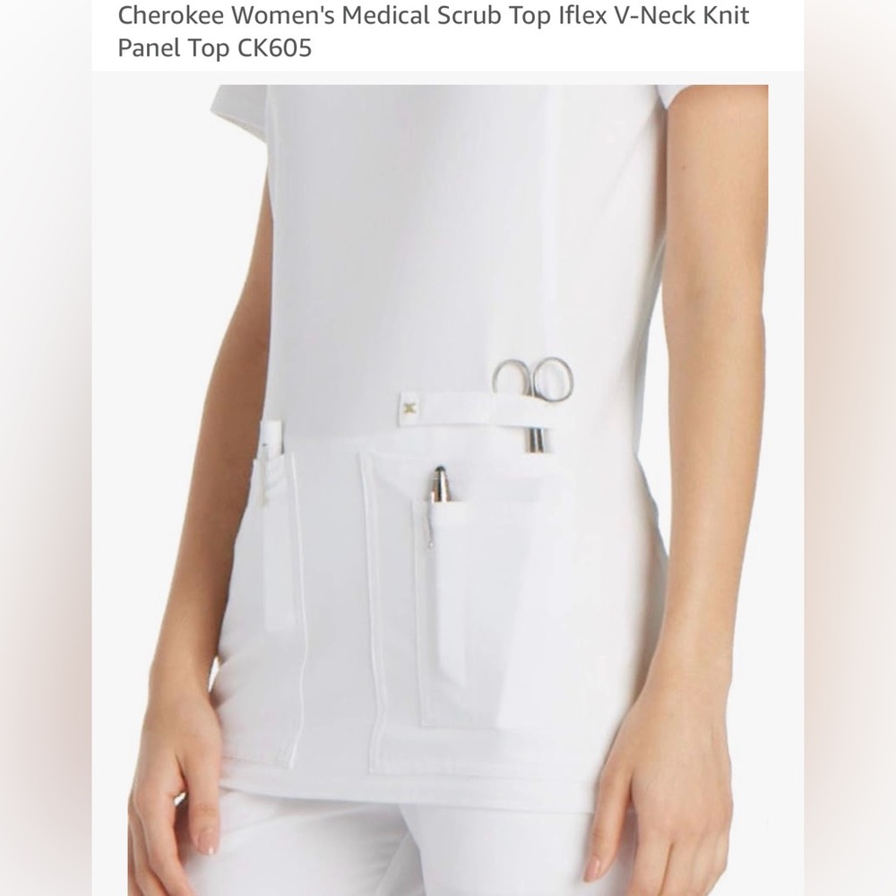 Cherokee iFlex XL White Medical Scrub Top